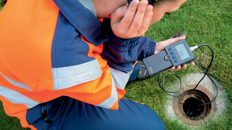 Pretoria plumber using leak detection equipment to trace a hidden water leak